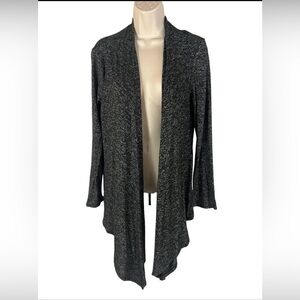 Philosophy Draping Charcoal Grey Open Cardigan for Women, Size L